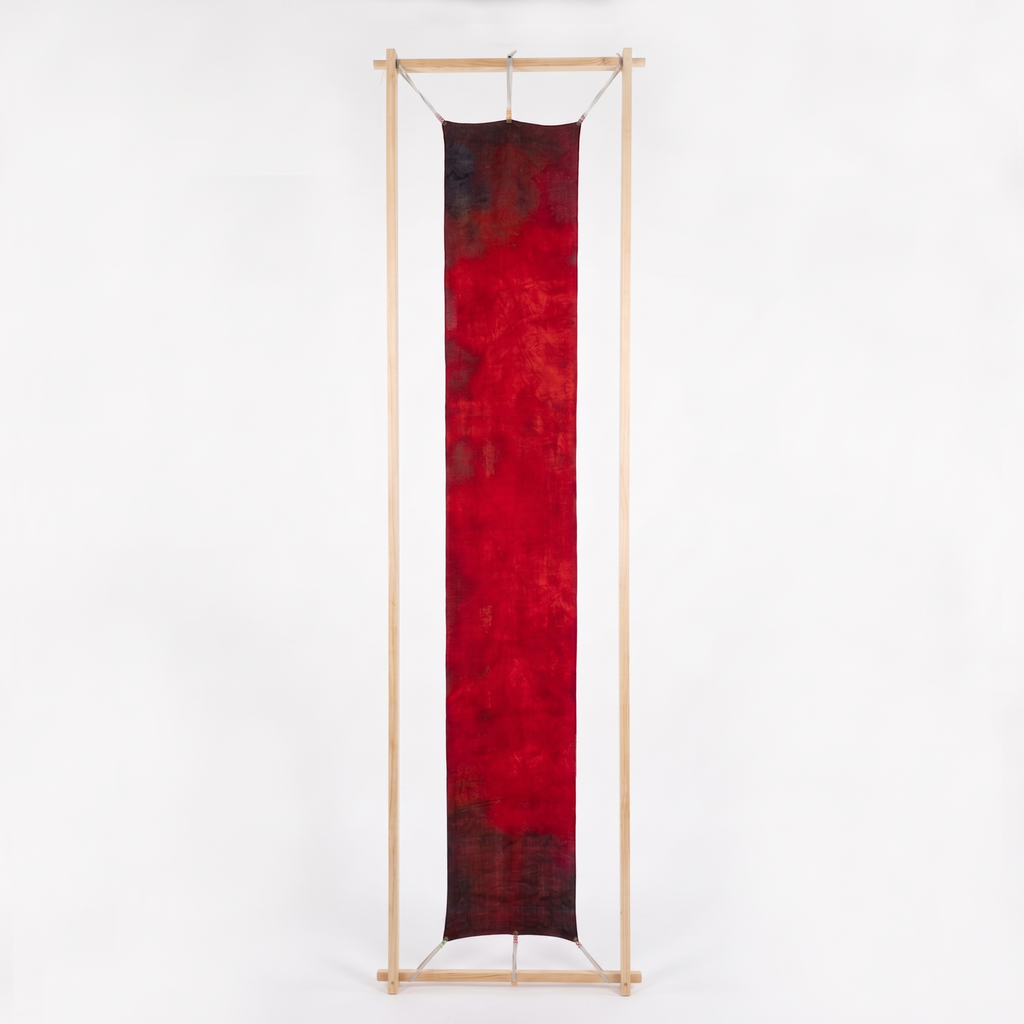 B108 Ember Wool-Silk Scarf | Resonant Bloom Edition