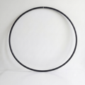 B108 professional mid-weight dance and fitness hula hoop in Obsidian Black classic untaped finish, handmade in Sydney from recycled plastic.